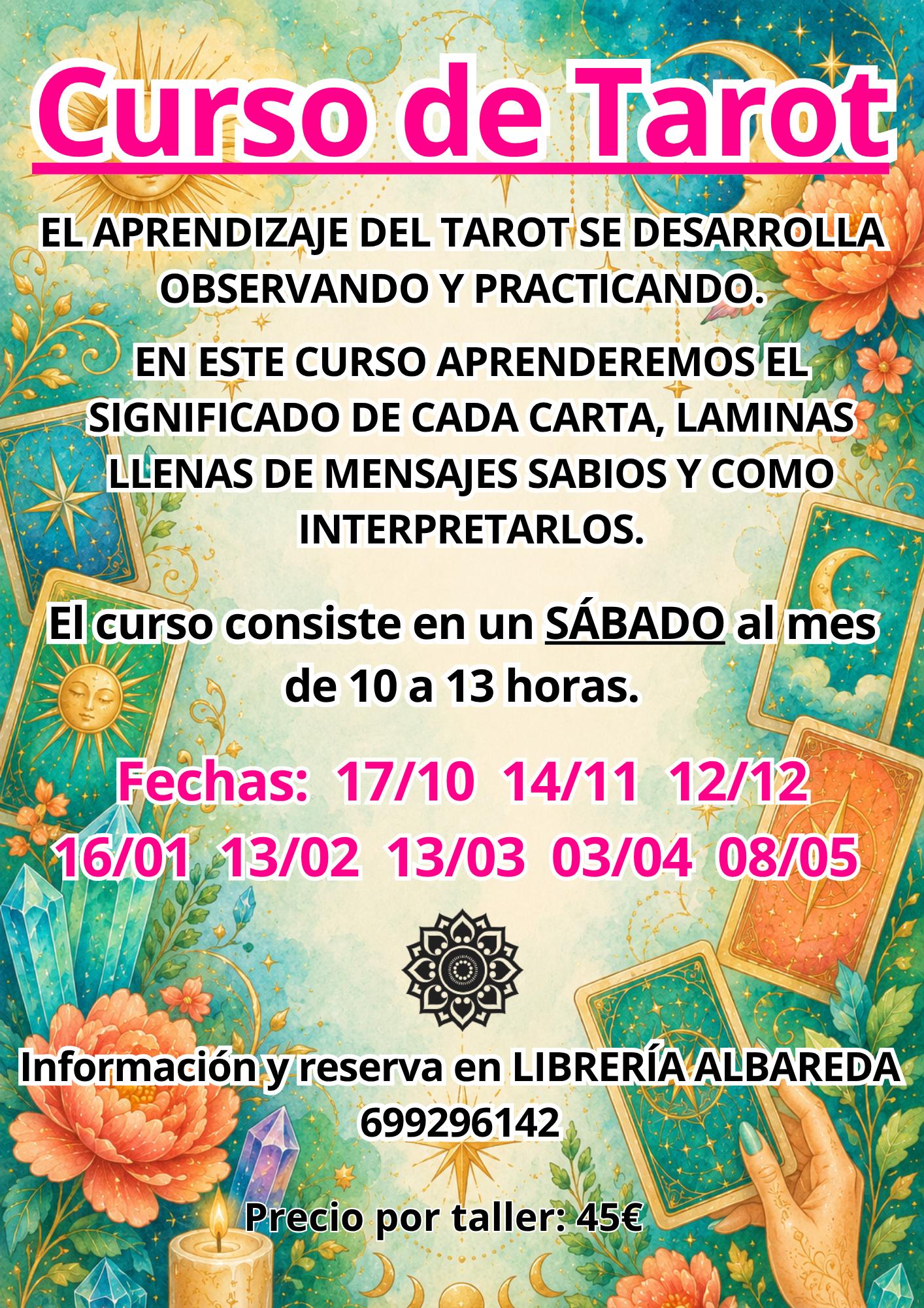 Cartel de CURSO DE TAROT LOS SÁBADOS
