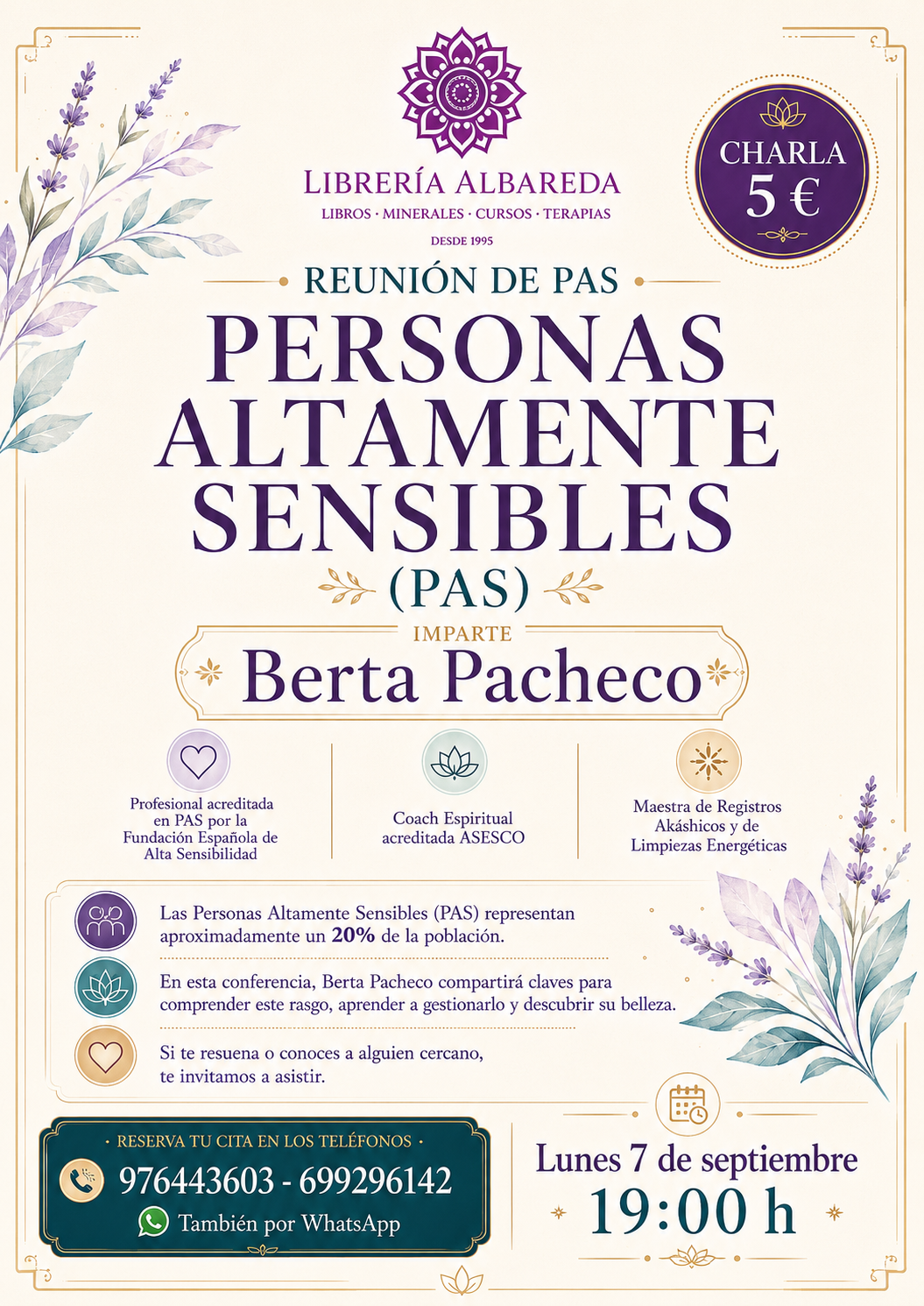 Cartel de CONFERENCIA PERSONAS ALTAMENTE SENSIBLES (PAS)